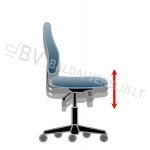 Kėdės aukščio reguliavimas. Standartinė biuro kėdės reguliavimo funkcija.