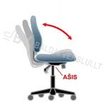 Centrinės ašies kėdės svyravimas – atsilošimas (variantas – kai sėdimoji dalis tvirtai sujungta su atlošu).