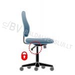 Tiltinis mechanizmas. Centrinės ašies kėdės svyravimas. Fiksuojama tik viena darbinė kėdės padėtis.