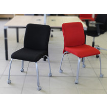 Naudota lankytojų kėdė, ND-kd-285-2 VERSO Narbutas, raudona. 