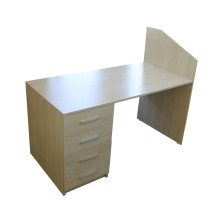 Darbo stalas su stalčių bloku, tiesus. ND-ST-709, 1400x700x740 šviesus ąžuolas