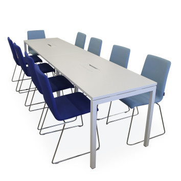 Posėdžių, konferiencinis stalas, tiesus ND-ST-737, 2800x700x750 baltas