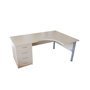 Kampinis rašomasis stalas su stalčių bloku M-ST2D-SB